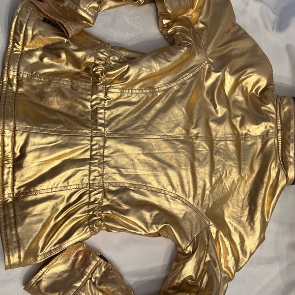 AJ Armani Jeans metallic gold jacket/coat - Picture 11 of 11